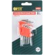 Ключи TORX CrV 8 шт. Т5-Т20, в пластиковом держателе (64001)