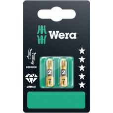 Набор бит торсионных PZ 2 x 25 мм 2 шт алмаз 1/4 C6.3 SB серия 851/2 BDC PH Wera WE-073339