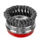 Щетка для УШМ Heavy Duty, 100 мм, М14, чашка, крученая проволока 0.5 мм Matrix (74672)