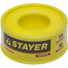 ФУМ лента 0,075 мм х 19 мм х 10 м, плотность 0,40 г/см3 STAYER 12360-19-040