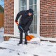 Лопата для уборки снега поликарбонат, 465х410х1390 мм, стальной черенок, усиленная Сибртех (61655)