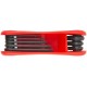 Ключи TORX 8 шт. CrV Т9-Т40 складные, пластиковый держатель
