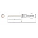 Отвертка Torx Т30*150 мм (общ.265мм) искробезопасный сплав BeCu 264A-1010, HORTZ
