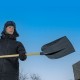 Лопата для уборки снега стальная эмалированная, 330 х 365 мм, без черенка, Сибртех (61531)
