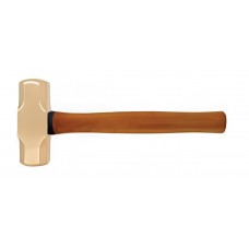Кувалда тупоносая 5,4 кг AlCu рукоятка дерево искробезопасная 191B-1030, HORTZ