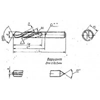 Сверло d 5,5 ц/х Р6М5 левое