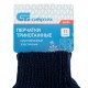 Перчатки трикотажные, акрил, двойные, синий, двойная манжета Сибртех (68685)