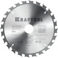 Пильный диск по дереву Fast, 200 х 32 мм, 24Т KRAFTOOL 36950-200-32
