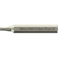 840/0 Micro Hex-Plus Бита с внешним шестигранником, HEX 1.5 x 30 мм, хвостовик шестигранный 5/32