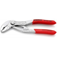 Клещи переставные 125 мм, зев 25 мм, хром, обливные ручки COBRA KN-8703125