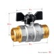 Шаровой кран полнопроходной d 1/2, ручка «бабочка», «папа-папа» ЗУБР 51327-1/2
