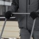 Движок для уборки снега пластиковый, 780 х 420 х 1140 мм, стальная рукоятка, Сибртех (61594)