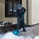 Лопата для уборки снега поликарбонат, 340х385х1340 мм, алюминиевый черенок, LUXE Palisad (61691)