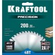 Пильный диск по дереву Precision, 200 х 30 мм, 48Т KRAFTOOL 36952-200-30