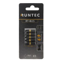 Бита ударная RUNTEC H6.35 25мм PH2 5шт., RUNTEC, RT-IB25