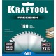 Пильный диск по дереву Precision, 180 х 20 мм, 48Т KRAFTOOL 36952-180-20