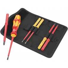 Набор насадок с отвёрткой-битодержателем, 7 пр. Kraftform Kompakt VDE 7 Universal 1 Tool Finder WE-006600