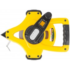 Рулетка геодезическая, стальная лента, открытый пластик. корпус, ускоренная перемотка, прорезин. ручка 50 м