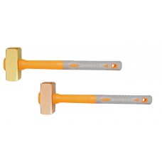 Кувалда тупоносая (немецкий тип) 1 кг BeCu рукоятка фиберглас искробезопасная 192B-1004, HORTZ