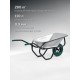Тачка строительная MAXDrive-1, 110 л, 260 кг, одноколесная, с трубным усилителем, кузов 0,9 мм, полиуретановое колесо KRAFTOOL 39862