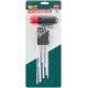 Ключи TORX 9 шт. CrV Т10-Т50, с отверстием, длинные, с пласт.Т-обр.ручкой, Профи