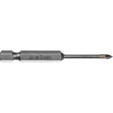 Сверло по стеклу и кафелю 3 мм, 4х кромка, HEX 1/4 STAYER 2985-03_z01