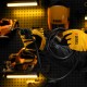 Шнур сетевой Energy Series, ПВС, 3 м, 3 x 1 мм, с неразборной вилкой, черный, Denzel (37667)