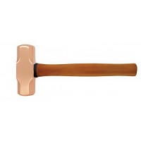 Кувалда тупоносая 2 кг BeCu рукоятка дерево искробезопасная 191B-1012, HORTZ