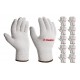 Перчатки х/б ОПТИМА, L-XL, без покрытия, 10 класс, 10 пар ЗУБР 11445-XL10