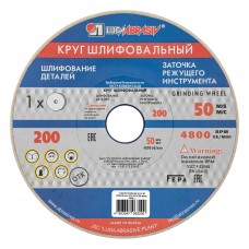 Круг шлифовальный, 200 х 20 х 32 мм, 25А, F60, (М, N) Луга (73468)