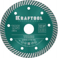 Сегментированный алмазный диск Turbo, 125 мм, (22.2 мм, 10 х 2.4 мм) KRAFTOOL 36682-125