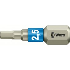 Бита торсионная с внешним шестигранником 2.5 x 25 мм нерж. 1/4 C6.3 Hex-Plus серия 3840/1 TS Wera WE-071072