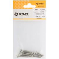 Винт с полуцилиндрич. головкой с полной резьбой оцинков. DIN 7985 4х20 10 шт.(фасовка) (27706-2)