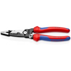 Клещи электромонтажные, 7-в-1, американская модель, зачистка 18-10 AWG (1-жил) and 20-12 AWG (многожил), рез: O 15 мм 1/2, 200 мм, 2-комп ручки (KN-13728)