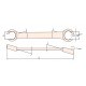 Ключ разрезной двусторонний 30x32 искробезопасный сплав AlCu 153B-3032, HORTZ