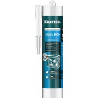 Черный стекольный силиконовый герметик Aqua stop, 300 мл KRAFTOOL 41256-4