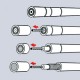 Стриппер для коаксиального кабеля, RG 58 / 59 / 62, длина 105 мм, SB (KN-166005SB)