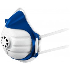 Фильтрующая полумаска коническая, класс защиты FFP1, с клапаном выдоха, пластиковый каркас, с 10-ю сменными фильтрами ЗУБР 11173