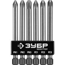 Набор бит с адаптером MX-6, 6 шт ЗУБР 26089-H6