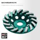Алмазная чашка Turbo, 125 мм, INDUSTRIAL KRAFTOOL 33368-125