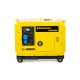 Генератор диз. CHAMPION DG6501ES+ATS (5/5,5кВт 8,9лс 16л 12V 160кг эл.стартер,колеса,счетчик,кожух) (DG6501ES)