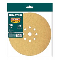 Шлифовальный круг на липучке Giraffe GOLD-9 225 мм Р100 9 отверстий KRAFTOOL 35651-100