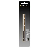 Сверло по металлу Runtec HSS-TiN 4 x 94мм HEX 1/4