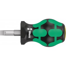 Отвёртка короткая шлицевая 1.2 x 6.5 x 25 мм SL Stubby серия 335 Wera WE-008843