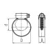 Хомут червячный PL-9 (50-70)/W2 (Fortisflex) (68967)