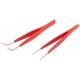 Пинцеты набор 2 шт. с ПВХ ручкой (67435)