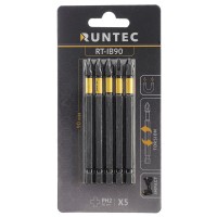 Бита ударная RUNTEC H6.35 90мм PH2 5шт., RUNTEC, RT-IB90