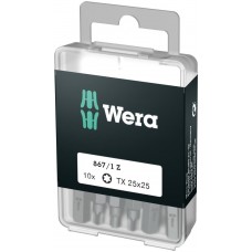 Набор бит TX 25 x 25 мм 10 шт 1/4 C6.3 TORX серия 867/1 Z DIY 10 25 Wera WE-072409