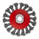 Щетка для УШМ, 100 мм, М14, тарелка, крученая проволока 0.5 мм Matrix (74609)