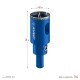 Коронка алмазная АГК, d 40 мм, центр. сверло, трехгранный хвост, Р60 ЗУБР Профессионал 29850-40